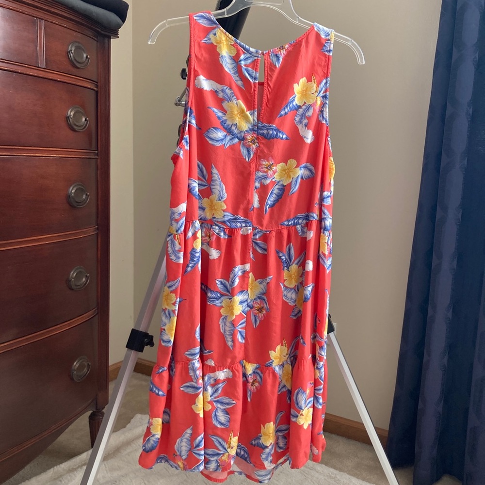 Old Navy Tropical Coral Print Dress - Picture 3 of 6